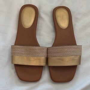 SHEIN Gold and Tan Women's Sandals
